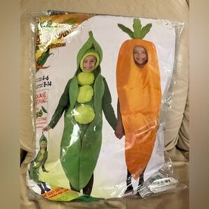 Kids Pea and Carrot Costume Set - Green and Orange